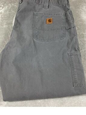 Carhartt Cargo Carpenter Pants Men’s 44x30 Gray Loose Dungaree Fit B151